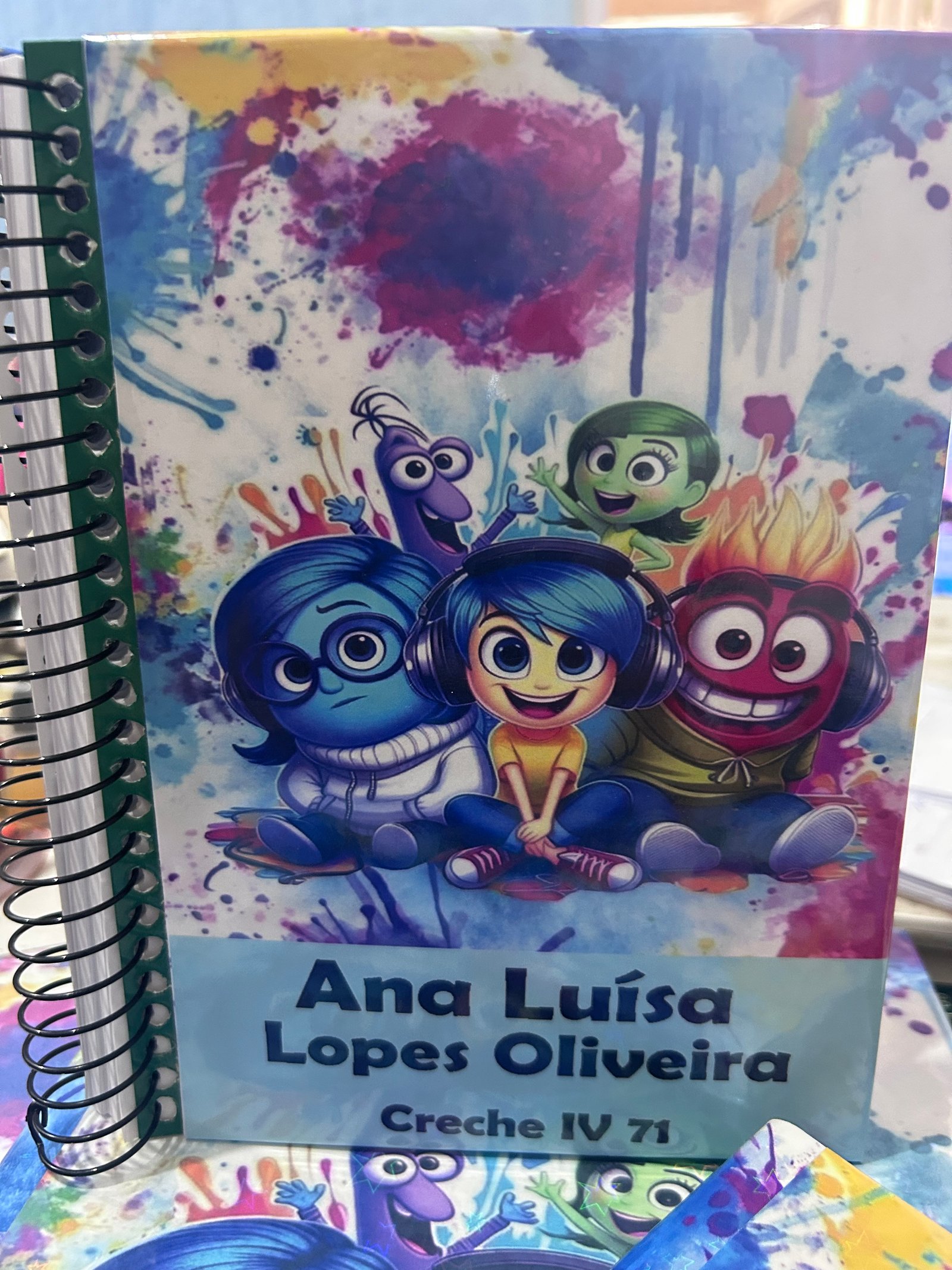 Kit 5 adesivos cadernos escolar ( não incluso os cadernos )