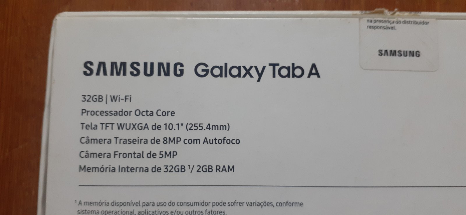 Tablet Samsung Tab A 10.1